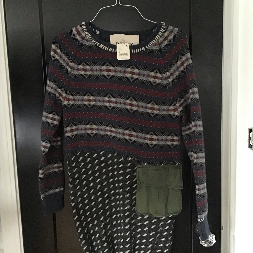 Free People Women's Multicolor Patterned Sweater Dress